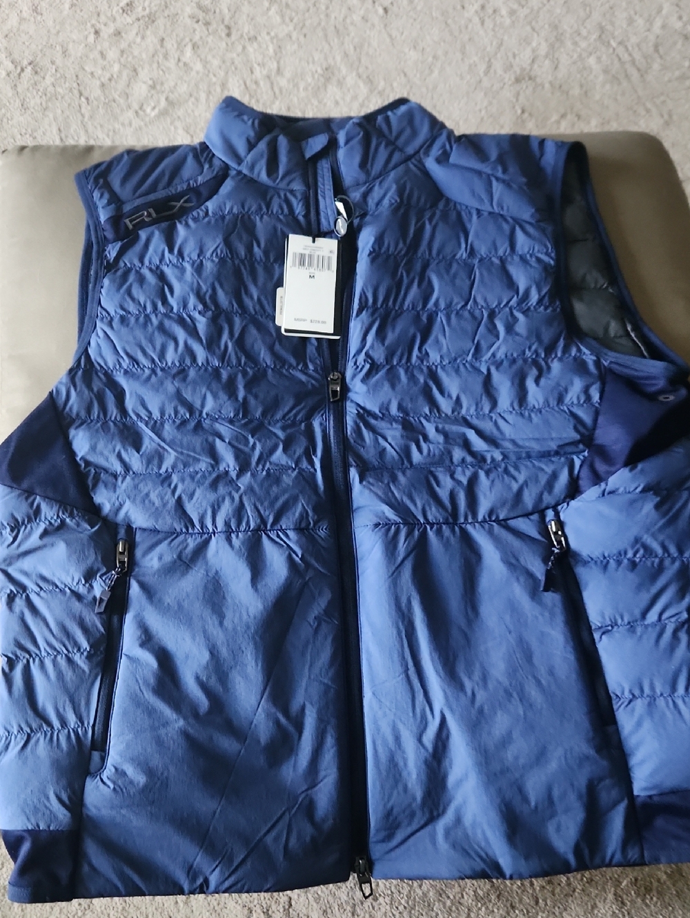 RLX Ralph Lauren Men’s Royal Blue Quilted Vest